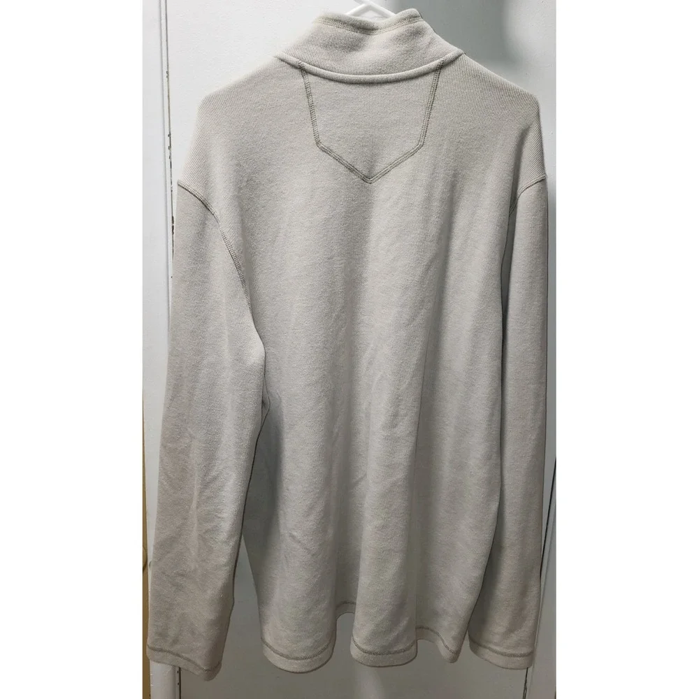 Eddie Bauer 1/4 Zip Sweater Mens X-Large Sage Gray Long Sleeve Pullover Knit